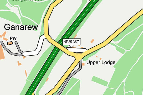 NP25 3ST map - OS OpenMap – Local (Ordnance Survey)