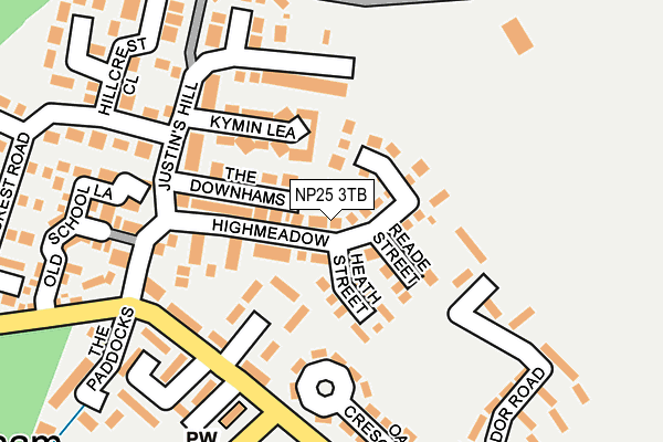 NP25 3TB map - OS OpenMap – Local (Ordnance Survey)