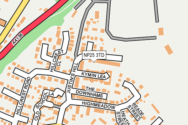 NP25 3TD map - OS OpenMap – Local (Ordnance Survey)