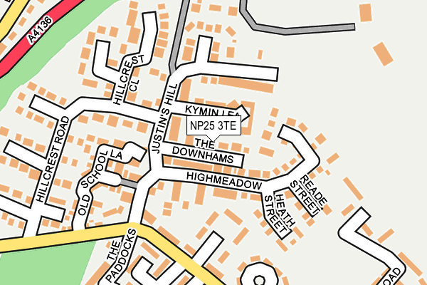 NP25 3TE map - OS OpenMap – Local (Ordnance Survey)