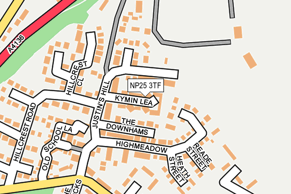 NP25 3TF map - OS OpenMap – Local (Ordnance Survey)