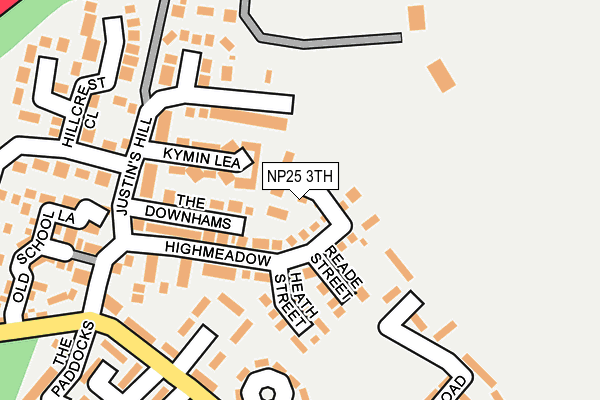 NP25 3TH map - OS OpenMap – Local (Ordnance Survey)