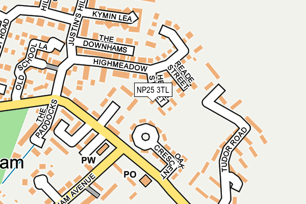 NP25 3TL map - OS OpenMap – Local (Ordnance Survey)