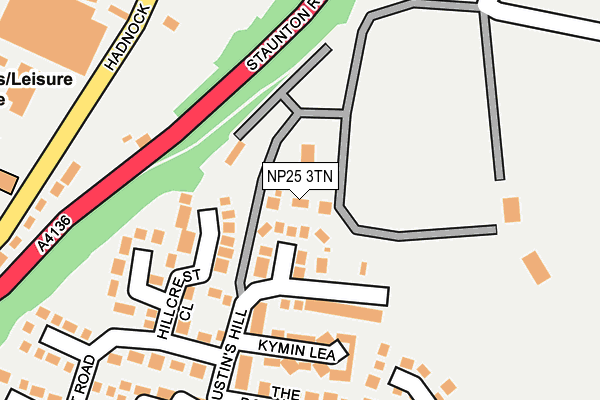 NP25 3TN map - OS OpenMap – Local (Ordnance Survey)