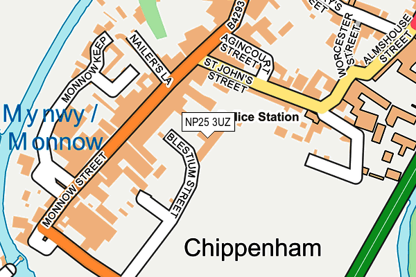 NP25 3UZ map - OS OpenMap – Local (Ordnance Survey)