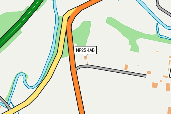 NP25 4AB map - OS OpenMap – Local (Ordnance Survey)