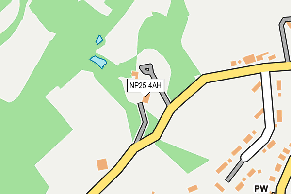 NP25 4AH map - OS OpenMap – Local (Ordnance Survey)