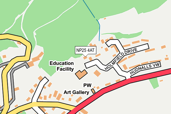 NP25 4AT map - OS OpenMap – Local (Ordnance Survey)