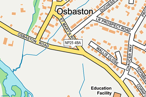 NP25 4BA map - OS OpenMap – Local (Ordnance Survey)