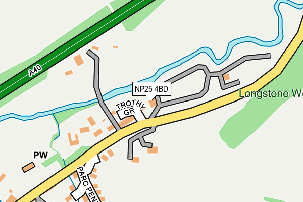 NP25 4BD map - OS OpenMap – Local (Ordnance Survey)