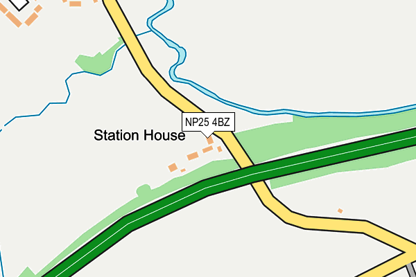 NP25 4BZ map - OS OpenMap – Local (Ordnance Survey)