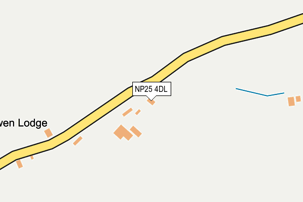 NP25 4DL map - OS OpenMap – Local (Ordnance Survey)