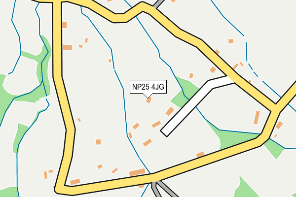 NP25 4JG map - OS OpenMap – Local (Ordnance Survey)