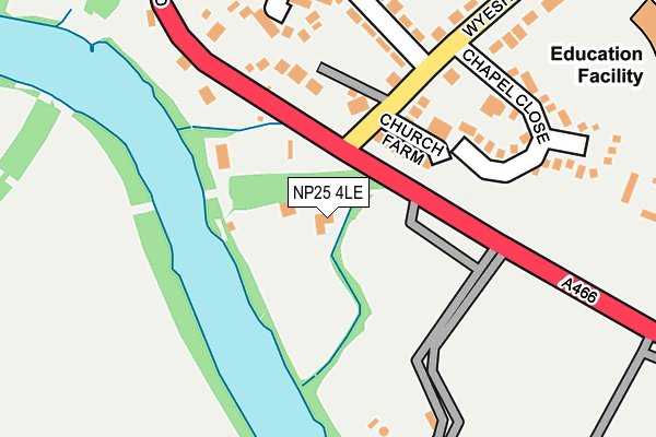 NP25 4LE map - OS OpenMap – Local (Ordnance Survey)