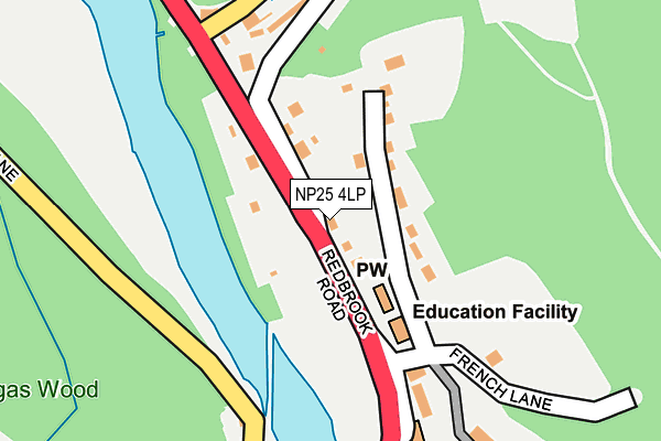 NP25 4LP map - OS OpenMap – Local (Ordnance Survey)