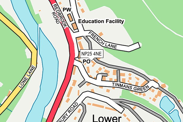 NP25 4NE map - OS OpenMap – Local (Ordnance Survey)