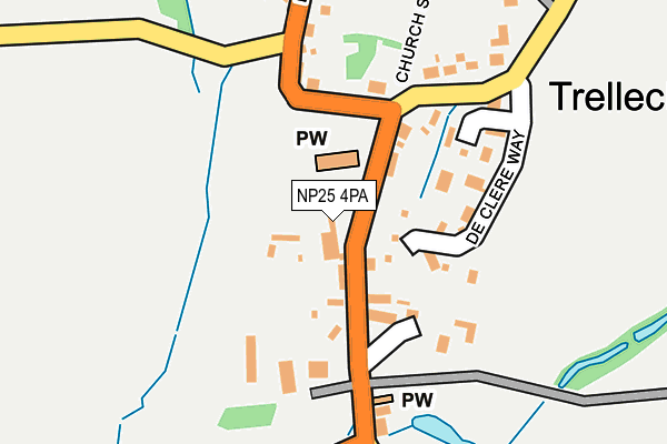 NP25 4PA map - OS OpenMap – Local (Ordnance Survey)
