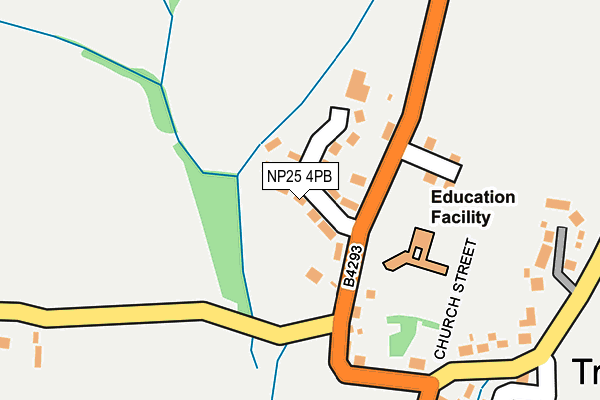 NP25 4PB map - OS OpenMap – Local (Ordnance Survey)