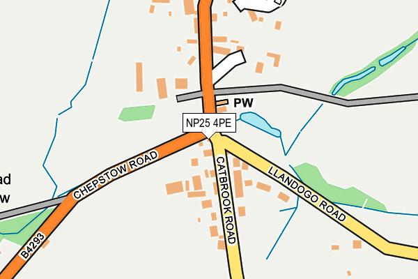 NP25 4PE map - OS OpenMap – Local (Ordnance Survey)