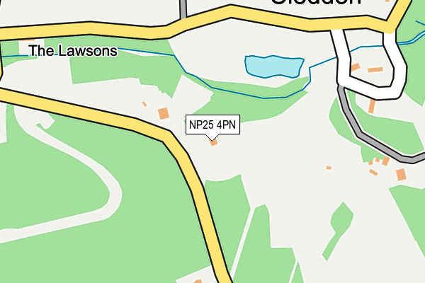 NP25 4PN map - OS OpenMap – Local (Ordnance Survey)