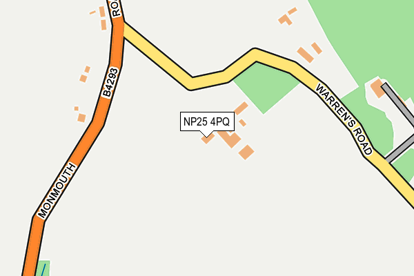 NP25 4PQ map - OS OpenMap – Local (Ordnance Survey)