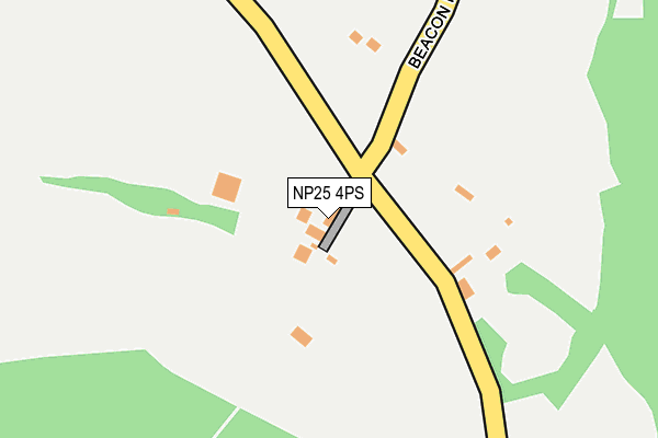 NP25 4PS map - OS OpenMap – Local (Ordnance Survey)