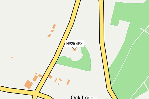 NP25 4PX map - OS OpenMap – Local (Ordnance Survey)