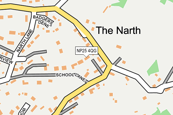 NP25 4QG map - OS OpenMap – Local (Ordnance Survey)