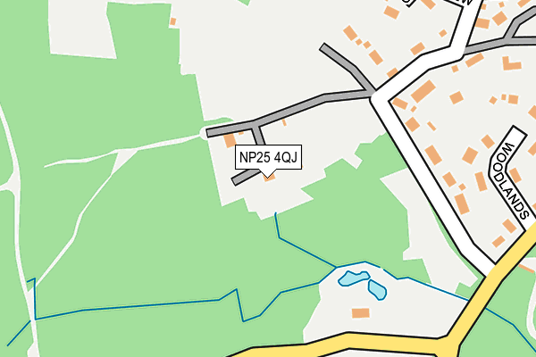 NP25 4QJ map - OS OpenMap – Local (Ordnance Survey)