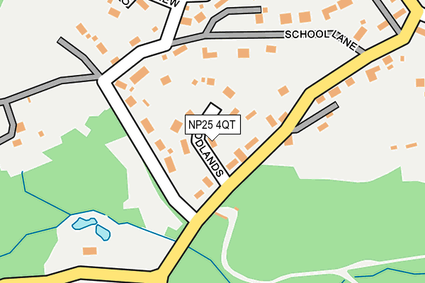 NP25 4QT map - OS OpenMap – Local (Ordnance Survey)