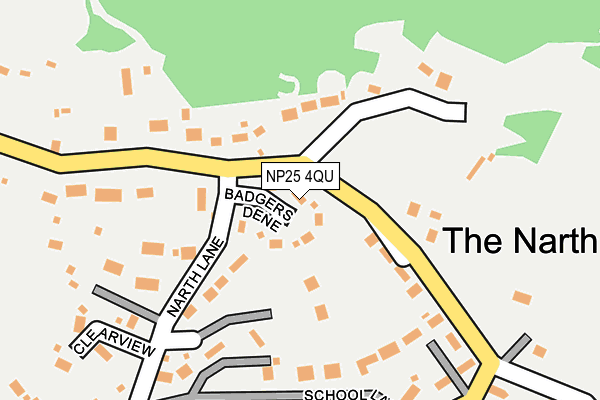 NP25 4QU map - OS OpenMap – Local (Ordnance Survey)