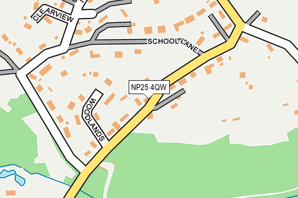 NP25 4QW map - OS OpenMap – Local (Ordnance Survey)