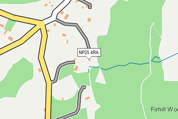 NP25 4RA map - OS OpenMap – Local (Ordnance Survey)