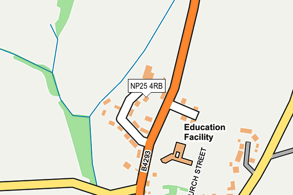 NP25 4RB map - OS OpenMap – Local (Ordnance Survey)