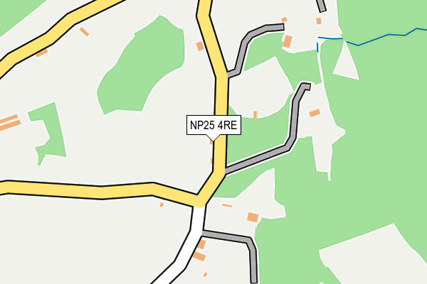 NP25 4RE map - OS OpenMap – Local (Ordnance Survey)
