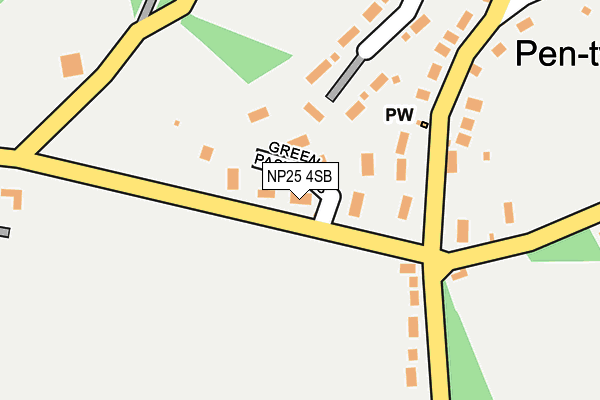 NP25 4SB map - OS OpenMap – Local (Ordnance Survey)