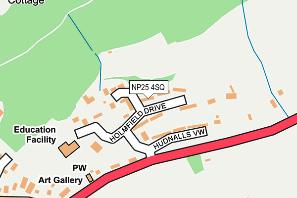 NP25 4SQ map - OS OpenMap – Local (Ordnance Survey)