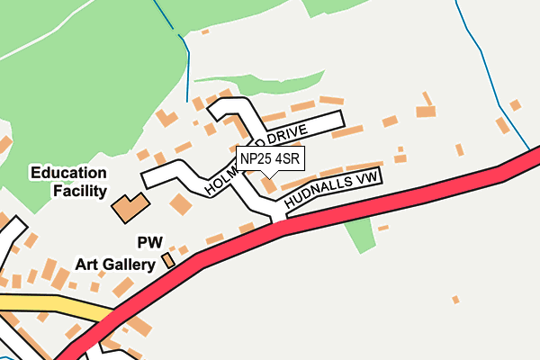 NP25 4SR map - OS OpenMap – Local (Ordnance Survey)