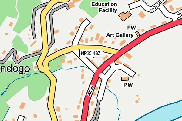 NP25 4SZ map - OS OpenMap – Local (Ordnance Survey)
