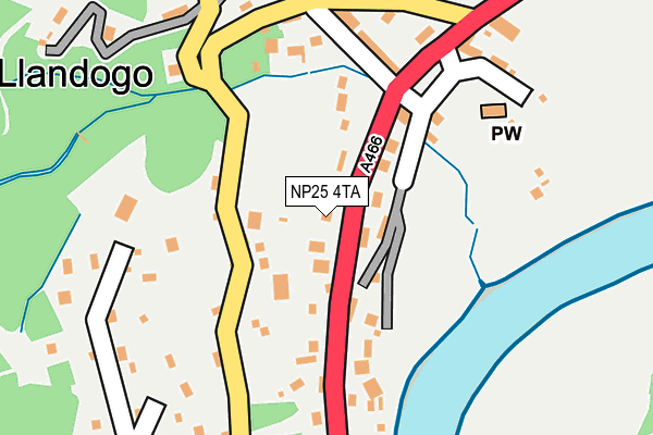 NP25 4TA map - OS OpenMap – Local (Ordnance Survey)