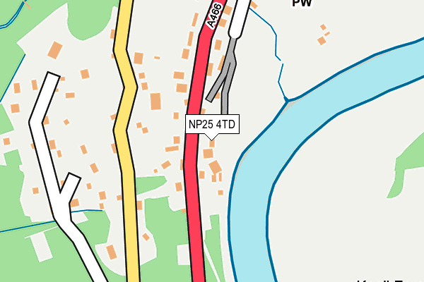NP25 4TD map - OS OpenMap – Local (Ordnance Survey)