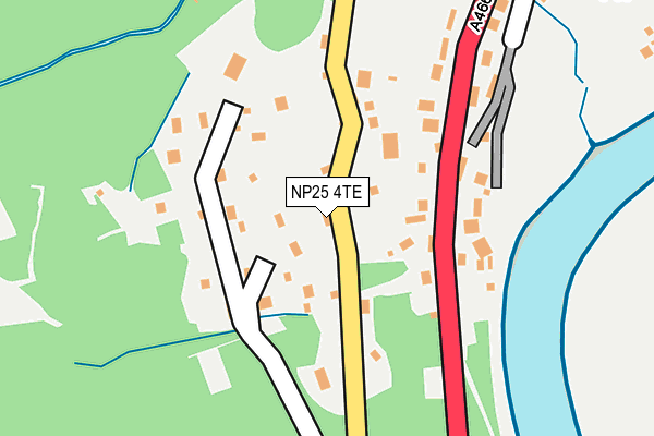 NP25 4TE map - OS OpenMap – Local (Ordnance Survey)