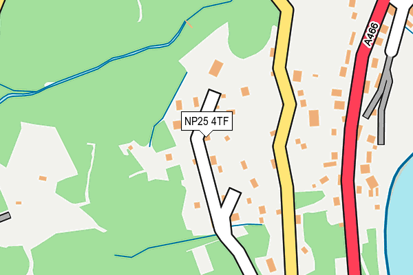 NP25 4TF map - OS OpenMap – Local (Ordnance Survey)
