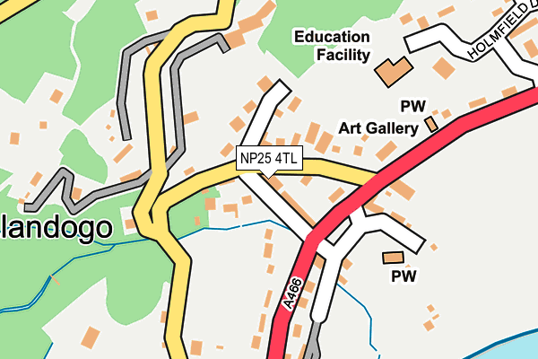 NP25 4TL map - OS OpenMap – Local (Ordnance Survey)