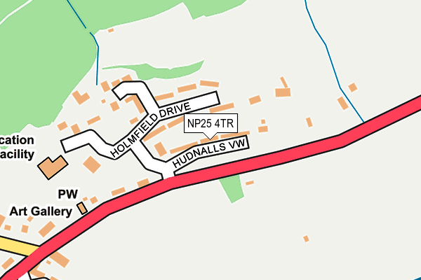 NP25 4TR map - OS OpenMap – Local (Ordnance Survey)