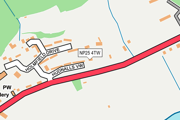 NP25 4TW map - OS OpenMap – Local (Ordnance Survey)