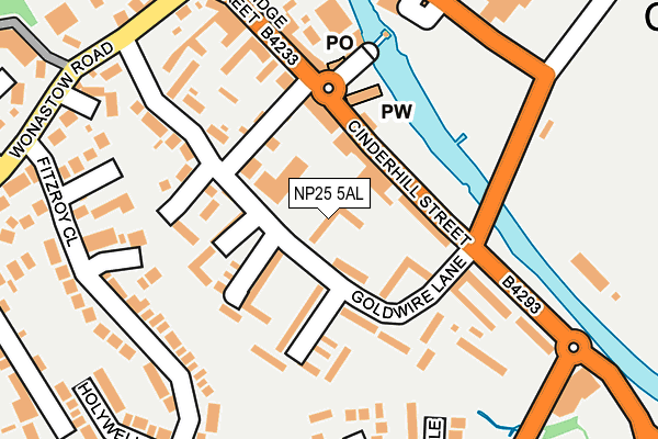 NP25 5AL map - OS OpenMap – Local (Ordnance Survey)