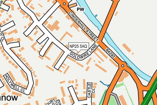 NP25 5AQ map - OS OpenMap – Local (Ordnance Survey)