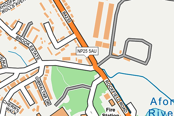 NP25 5AU map - OS OpenMap – Local (Ordnance Survey)