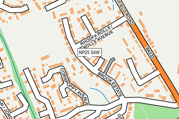 NP25 5AW map - OS OpenMap – Local (Ordnance Survey)